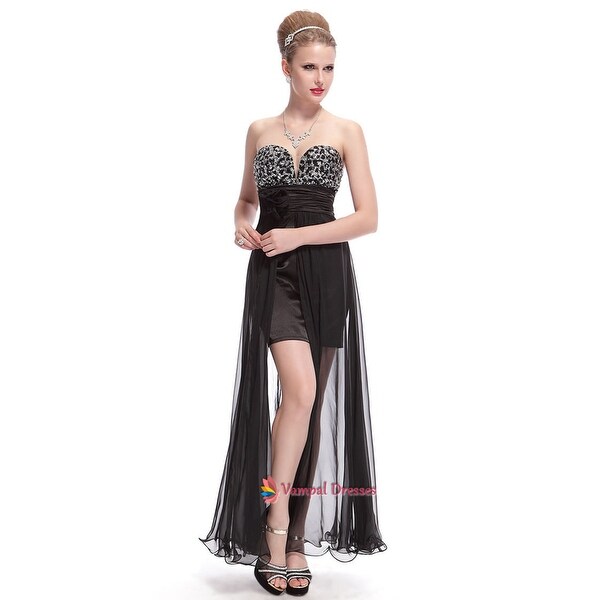 black sequin overlay dress