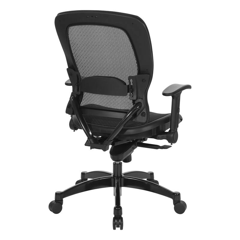 Black Breathable Mesh Chair with Flip Arms
