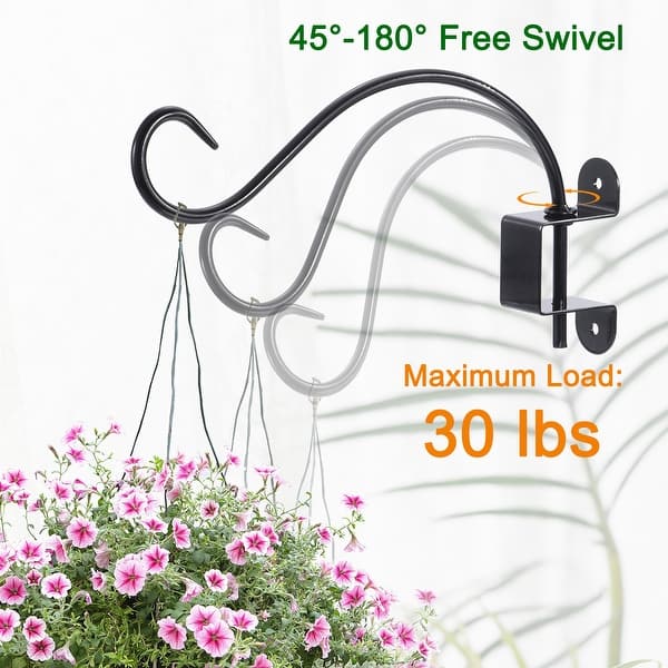2 Pack Iron Swivel Plant Hanger for Hanging Bird Feeders, Black - Bed Bath  & Beyond - 39903770