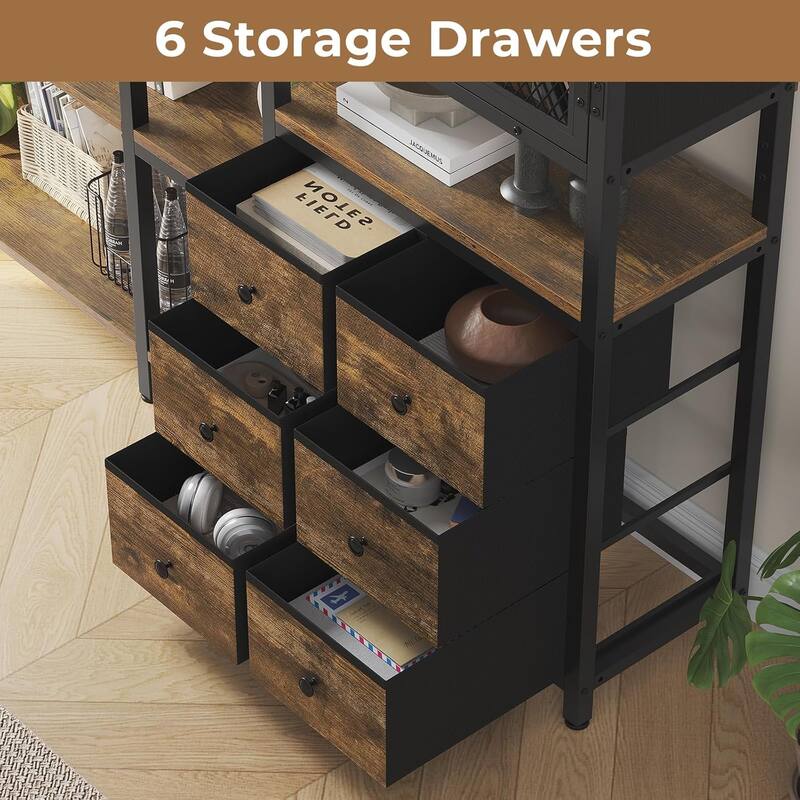 Corner Bookshelf Fabric Drawers Bookcase Display Shelf