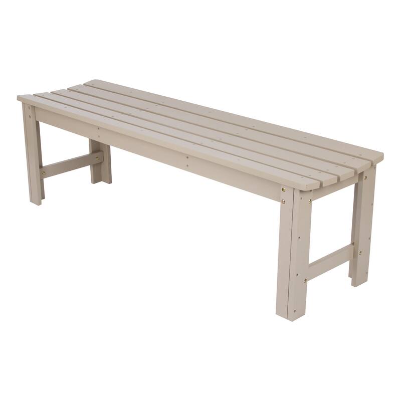 Shine Company 5FT Backless Garden Bench, Cedar Wood, HYDRO-TEX Finish