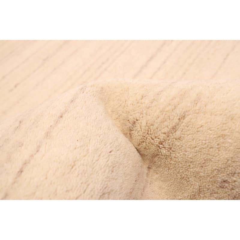 ECARPETGALLERY Hand Loomed Kashkuli Gabbeh Cream Wool Rug - 5'8 x 7'9