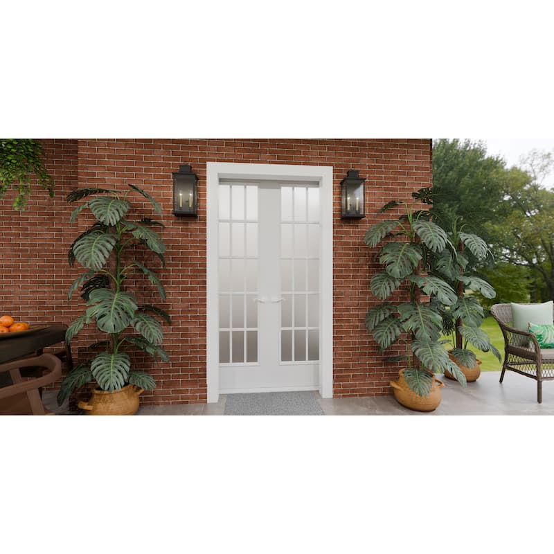 Abernathy 2-Light Matte Black Outdoor Wall Lantern