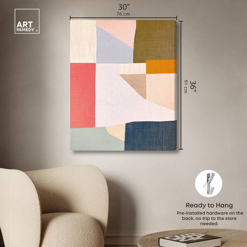 Planar Patchwork II Canvas by Art Remedy, Gallery Wrapped