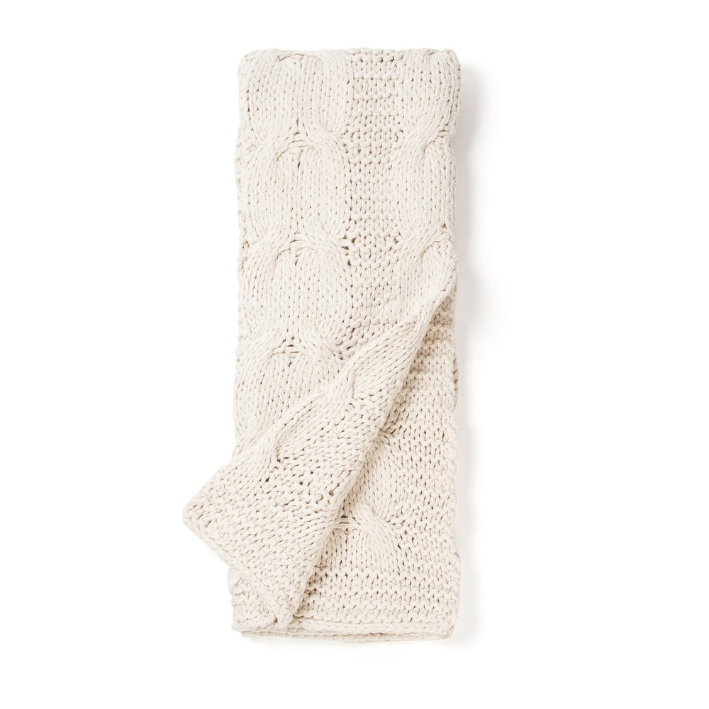 Cottage Home Michaela Cotton Knitted Throw Blanket