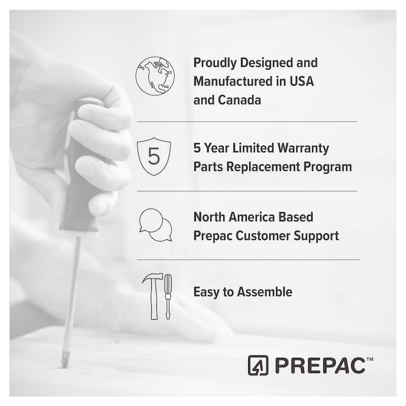 Prepac Elite Armoire Wardrobe Closet Cabinet with Hanging Rail