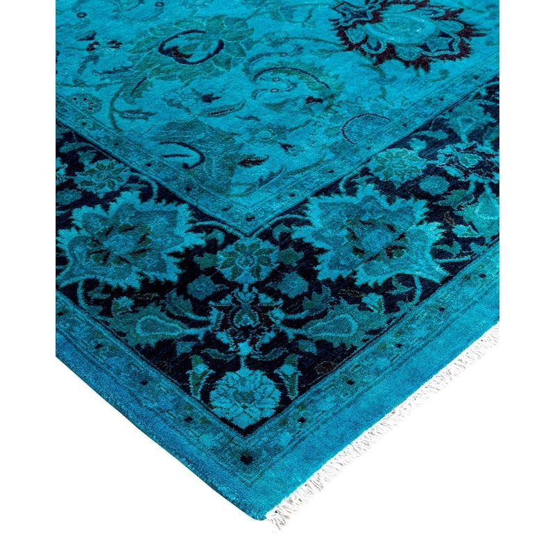 Contemporary Overdyed Wool Hand Knotted Area Rug - 4' 0" x 6' 1"
