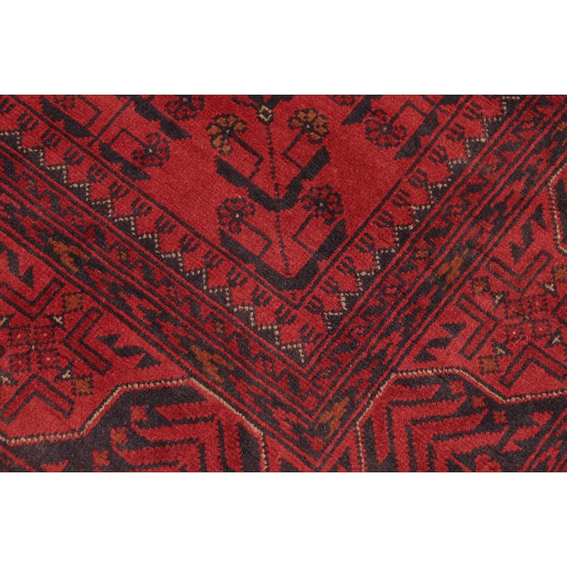 Rustic Biljik Khal Mohammadi Alexa Red/Navy Rug - 4'10'' x 6'4''