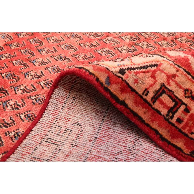 ECARPETGALLERY Hand-knotted Andelz Red Wool Rug - 4'2 x 10'11