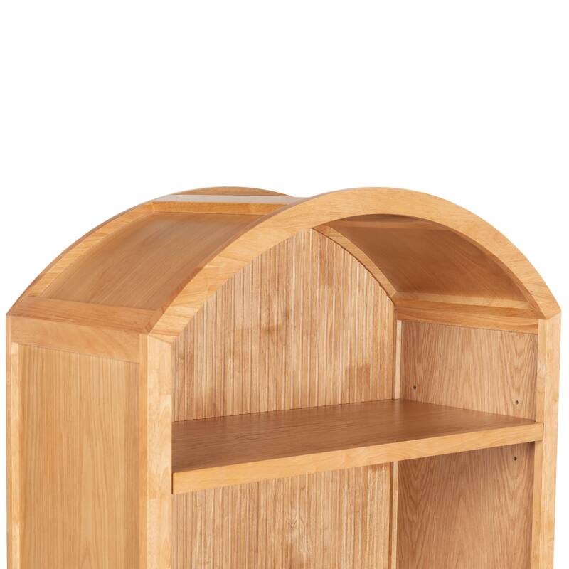 SAFAVIEH Couture Elladora Ribbed Front Wood Bookcase - 34"W x 15"D x 76"H