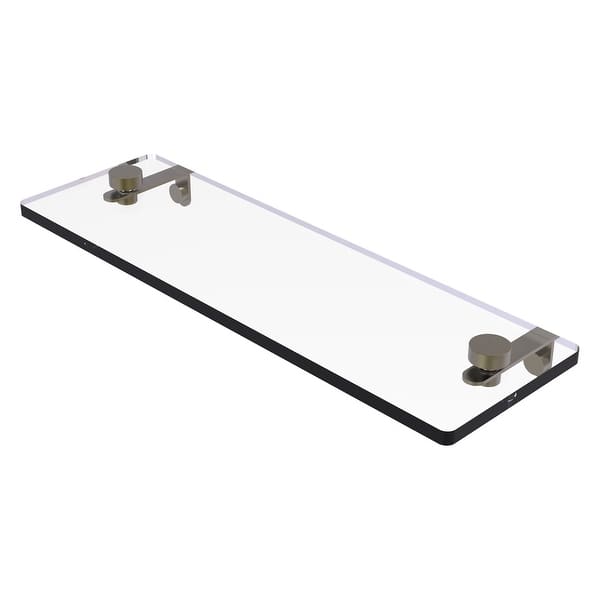 Allied Brass 16 Inch Glass Vanity Shelf with Beveled Edges Bed Bath