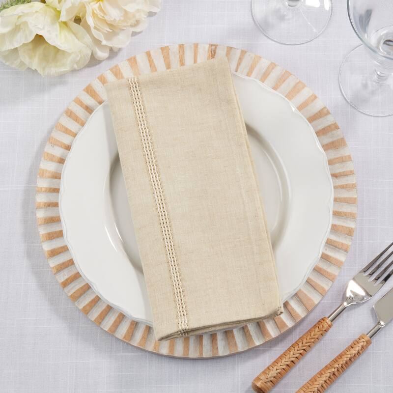 Leno Stripe Elegance Napkin (Set of 4)