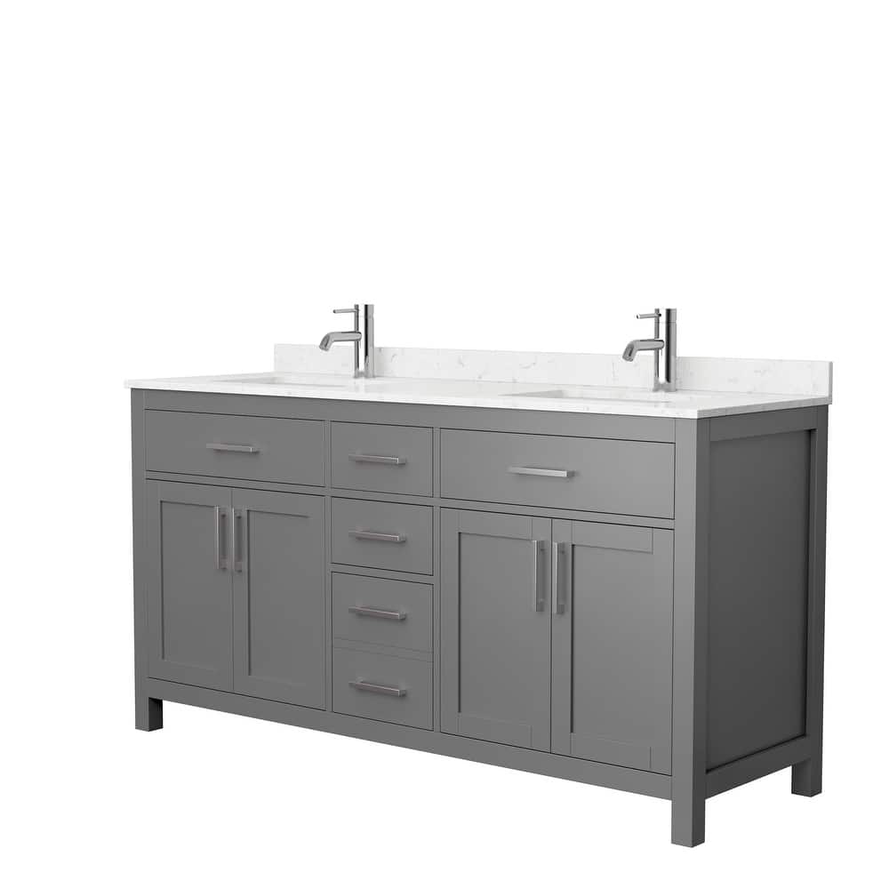 Beckett 66 Inch Double Vanity, Cultured Marble Top