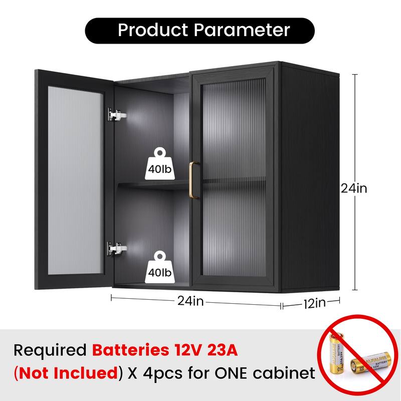 Versatile Wall Cabinets with Acrylic Glass Door