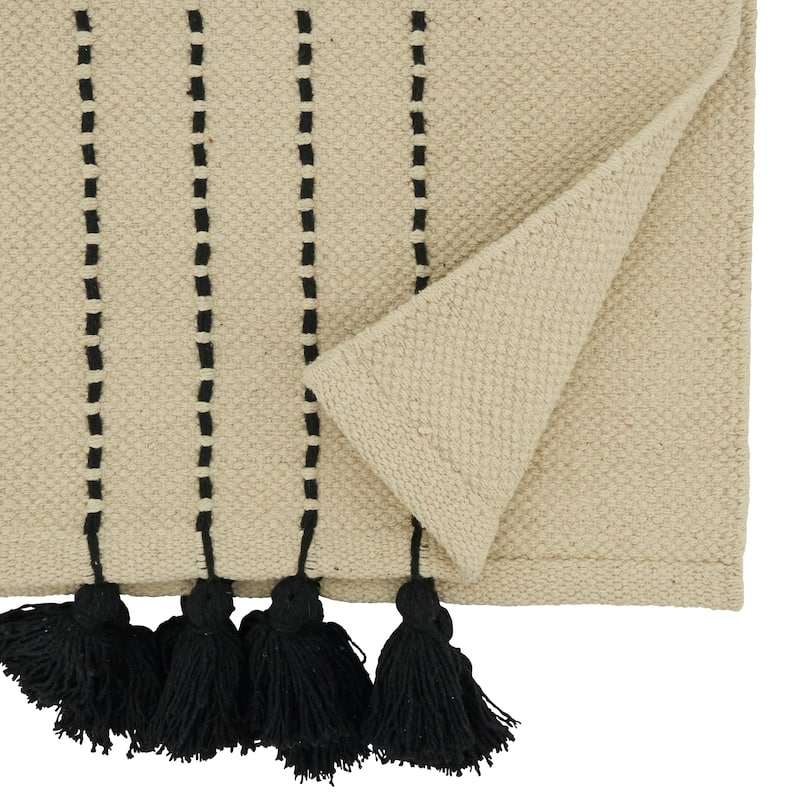 Stripe Tassel Design Table Runner - 16"x72"