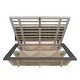 preview thumbnail 31 of 58, Velvet Platform Bed with LED Lighting and Storage, Queen Size