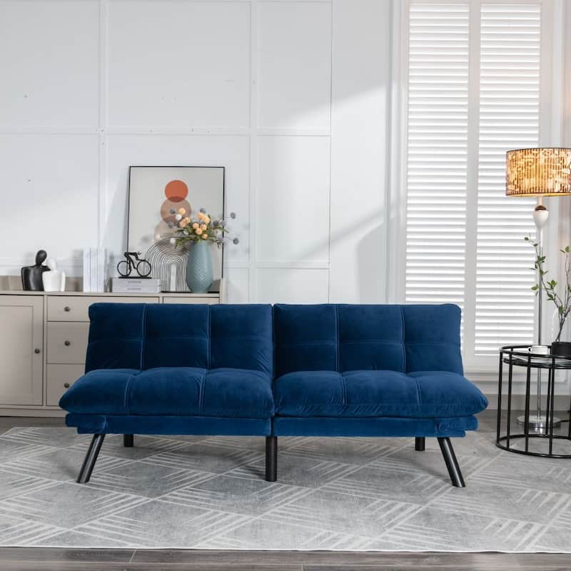 Convertible Folding Modern Sofa Bed - Navy Blue