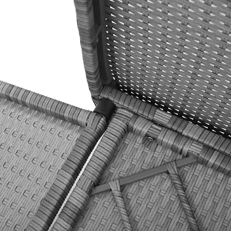 3 Pieces Outdoor Rattan Adjustable Seati Combination With Coffee Table