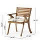 preview thumbnail 10 of 11, Outdoor Hermosa 5-piece Wood Dining Set by Christopher Knight Home