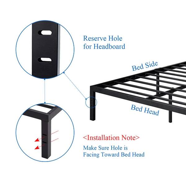Shop Vecelo Bed Frames Queen Size Metal Platform Beds Mattress