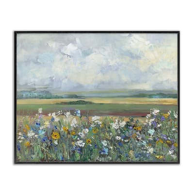 Stupell County Meadow Clouds Overhead Framed Giclee Art Design By Sally Swatland