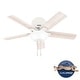 preview thumbnail 2 of 21, Hunter 44" Fitzgerald Low Profile Ceiling Fan with LED Light Kit and Pull Chain
