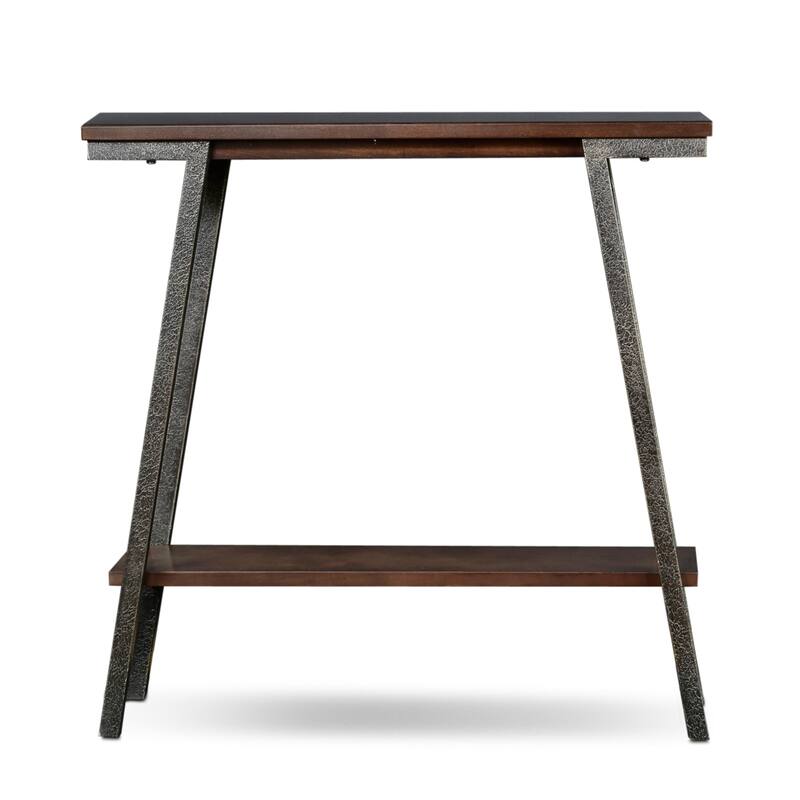 Leick Home Mixed Metal and Wood Hall Console Sofa Table