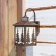 preview thumbnail 1 of 15, Yosemite Bronze Motion Sensor Dusk to Dawn Rustic Outdoor Wall Light White Glass - 7-in W x 14.75-in H x 9.25-in D Burnished Bronze - 7-in W x 14.75-in H x 9.25-in D