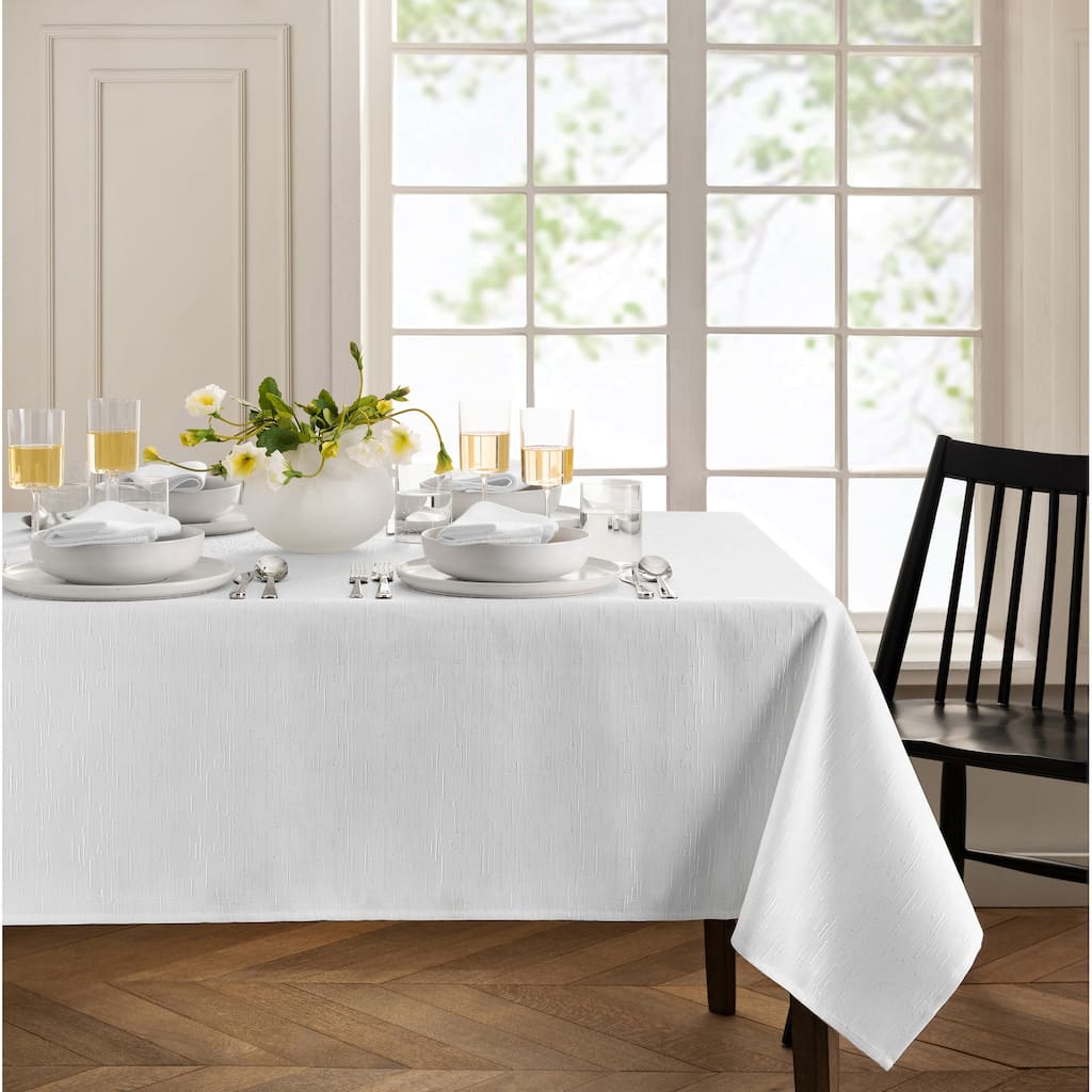 Continental Solid Texture Water and Stain Resistant Tablecloth