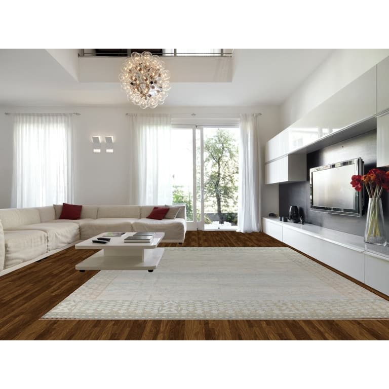 Moroccan Oriental Large Area Rug Handmade Wool Carpet - 12'2" x 16'1"