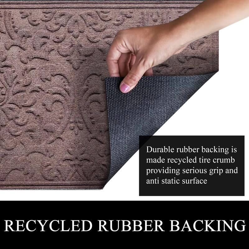 A1HC New All Weather Superior Dirt and Moisture Absorbing Polypropylene Door Mat with Non-Slip Backing for Inside Outside Use