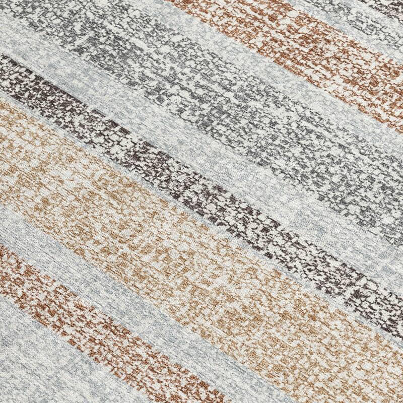 HomeRoots Striped Transitional Rectangle Outdoor Rug
