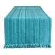 preview thumbnail 11 of 73, DII Variegated Taupe Fringe Table Runner 13x72 Table Runner, 13x72" - Teal