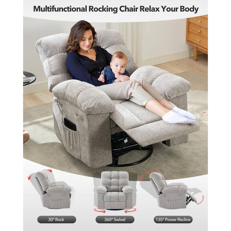 Rocking 360° Swivel Rocker Chair