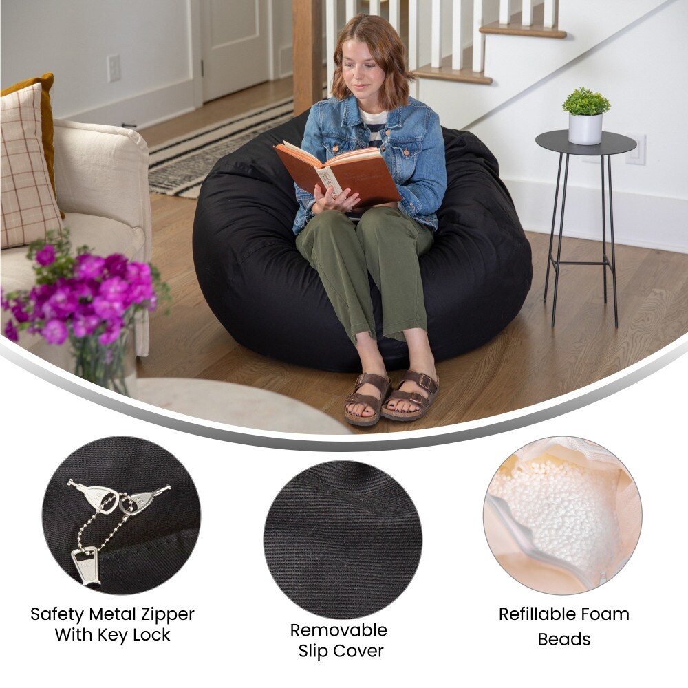Oversized Refillable Bean Bag Chair for Kids and Adults Bed Bath Beyond 27983171