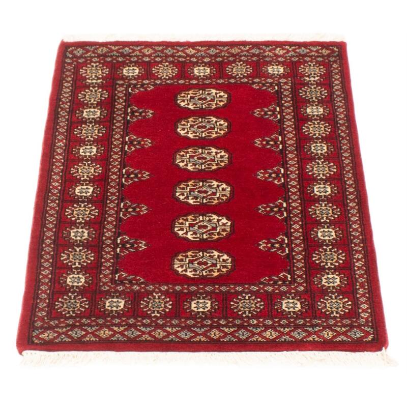 ECARPETGALLERY Hand-knotted Finest Peshawar Bokhara Red Wool Rug - 2'7 x 4'0