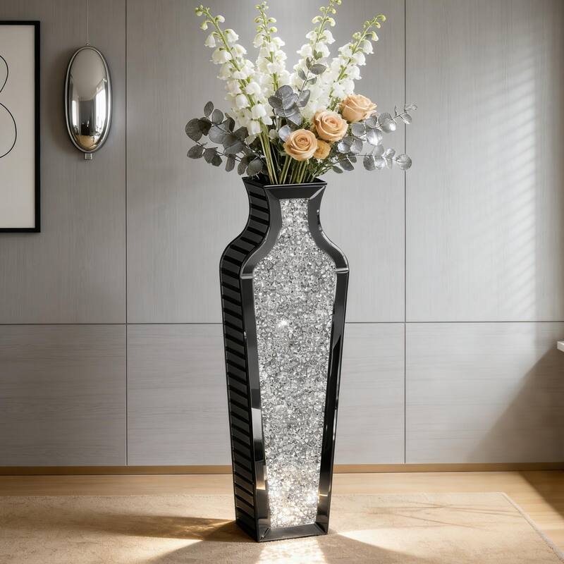 Glass Floor Vase Crystal Home Decor