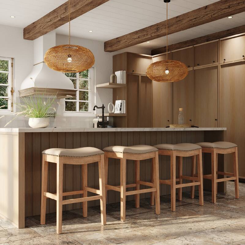 Maven Lane Adrien Saddle Kitchen Dining Stool