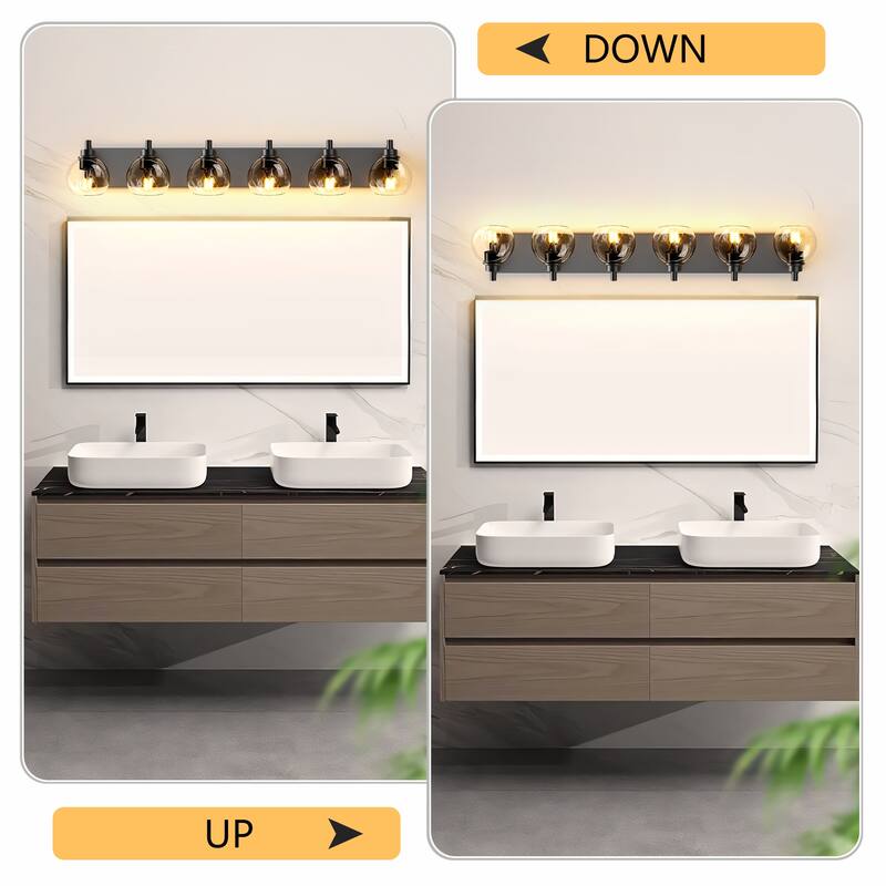 Industrial 6-Light Bathroom Vanity Light