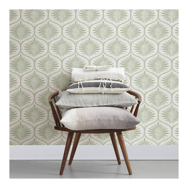 NuWallpaper Green Primitive Leaves Peel & Stick Wallpaper - 216in x 20.5in x 0.025in