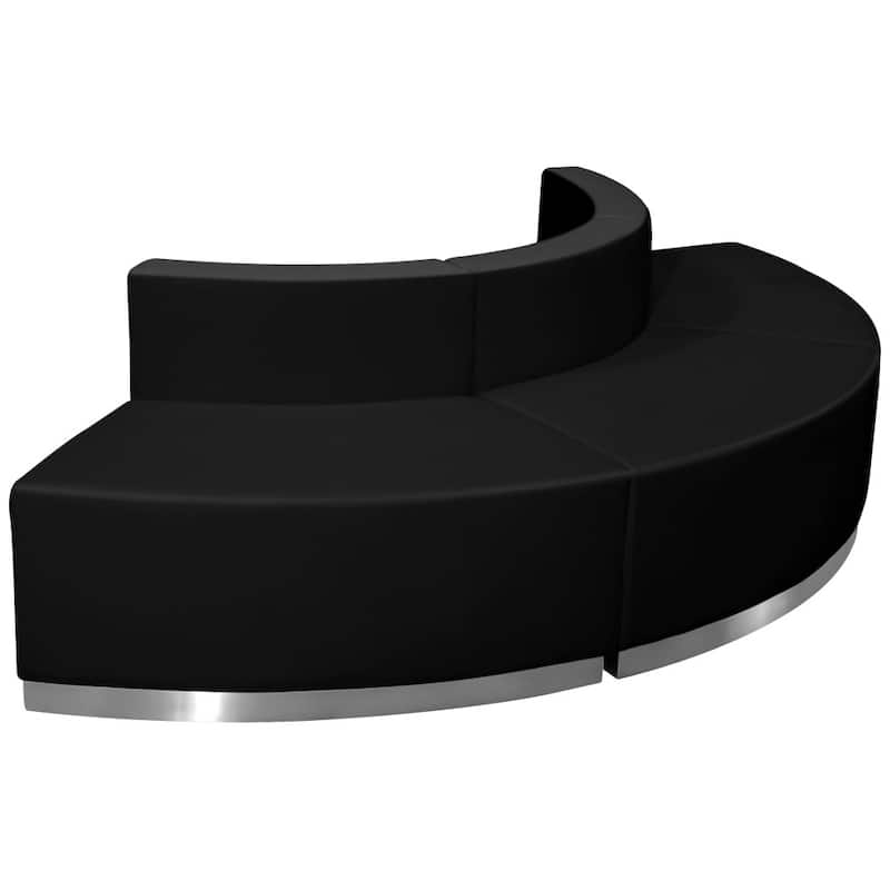 3 PC LeatherSoft Modular Reception Configuration with Taut Back & Seat