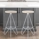 preview thumbnail 26 of 49, Trinity Modern Round Metal Backless Bar Stool with Hairpin Legs and Integrated Footrest for Kitchen Island & Home Bar