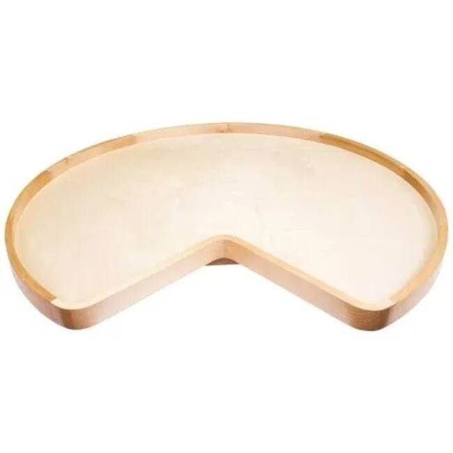 Hardware Resources 32 Inch Kidney Shape Lazy Susan Shelf with - Maple