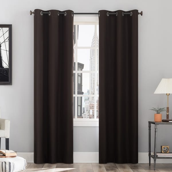 slide 2 of 93, Sun Zero Cyrus Thermal Total Blackout Back Tab Curtain Panel, Single Panel