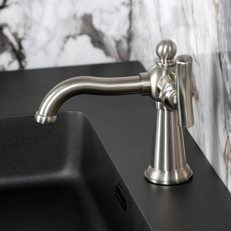 Kingston Brass Hallerbos Single-Handle 1-Hole Deck Mount Bathroom Faucet with Drain