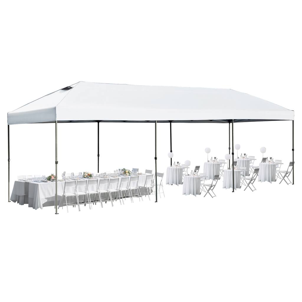 10x30ft Pop Up Heavy Duty Canopy with Sidewalls & Wheeled Bag
