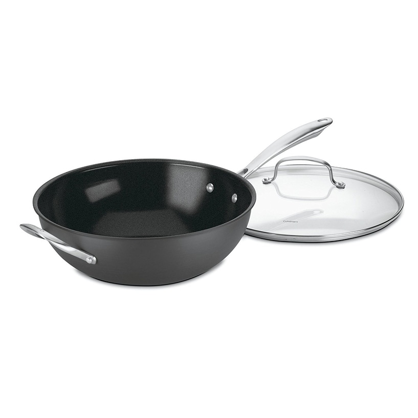 MegaChef 14 Inch Heavy Duty Cast Iron Wok with Wood Lid - On Sale - Bed  Bath & Beyond - 34719385