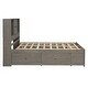 preview thumbnail 10 of 12, Gray Platform Bed wBuilt-in Storage Shelf & 8 Drawers, Kids Storage Beds Bookcase Headboard Space-Saving Beds for Teens Adults