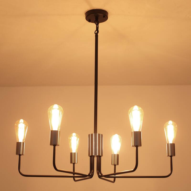 6-Light 30.15"W Kitchen Island Modern Chandeliers for Living Room