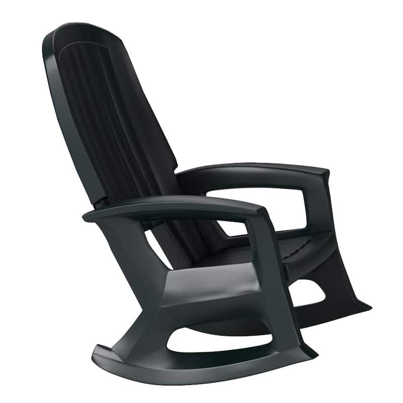 Semco Plastics Rockaway Heavy Duty All-Weather Outdoor Rocking Chair, Green - 26